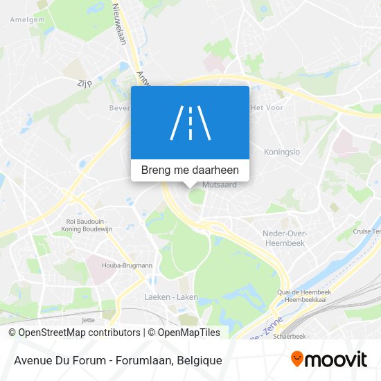 Avenue Du Forum - Forumlaan kaart