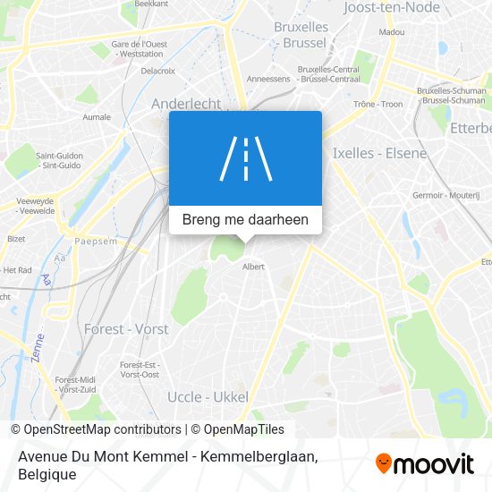Avenue Du Mont Kemmel - Kemmelberglaan kaart