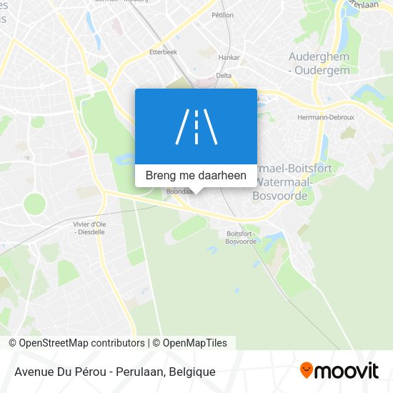 Avenue Du Pérou - Perulaan kaart