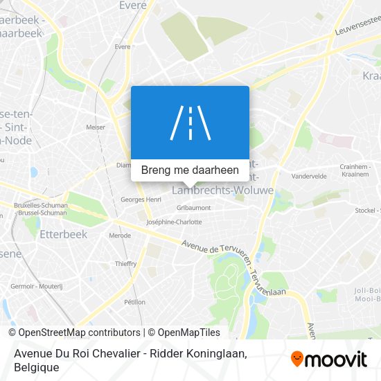 Avenue Du Roi Chevalier - Ridder Koninglaan kaart