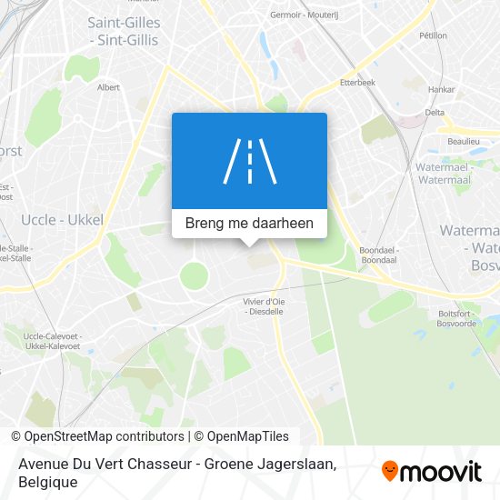 Avenue Du Vert Chasseur - Groene Jagerslaan kaart
