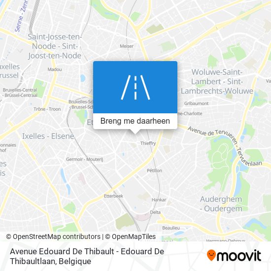 Avenue Edouard De Thibault - Edouard De Thibaultlaan kaart