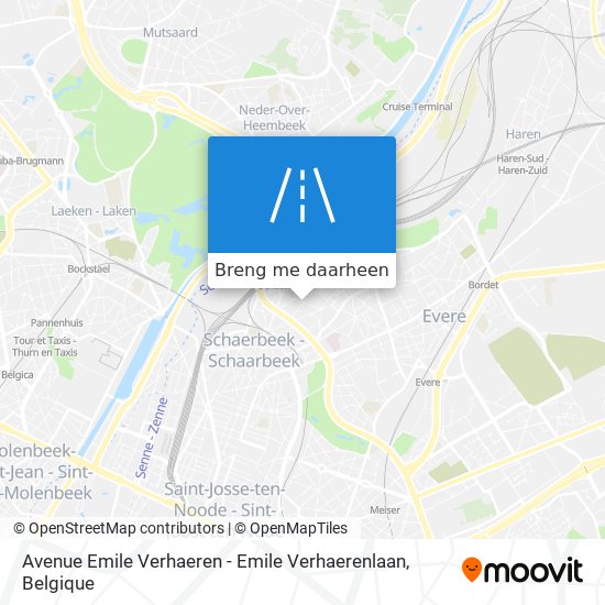 Avenue Emile Verhaeren - Emile Verhaerenlaan kaart