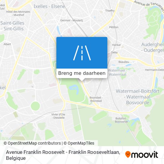 Avenue Franklin Roosevelt - Franklin Rooseveltlaan kaart