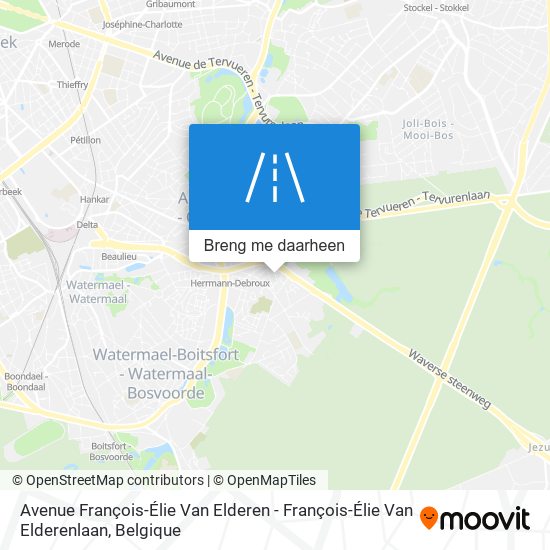 Avenue François-Élie Van Elderen - François-Élie Van Elderenlaan kaart