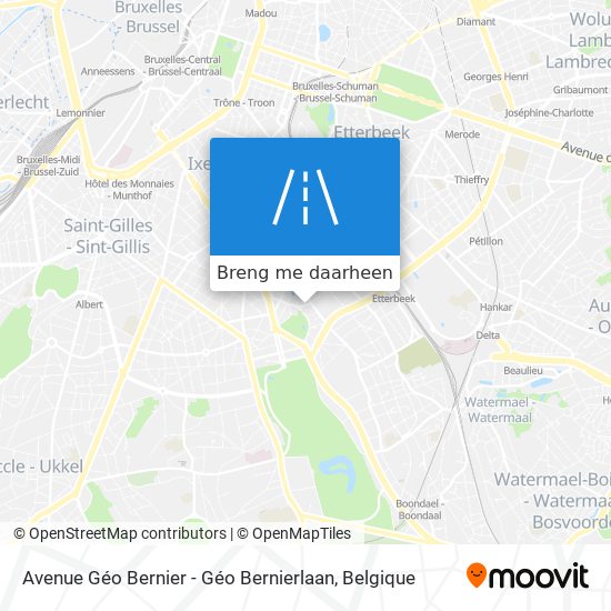 Avenue Géo Bernier - Géo Bernierlaan kaart