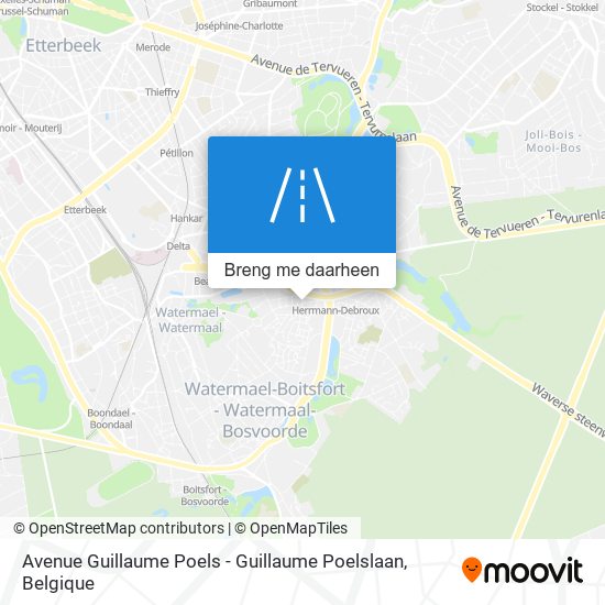 Avenue Guillaume Poels - Guillaume Poelslaan kaart