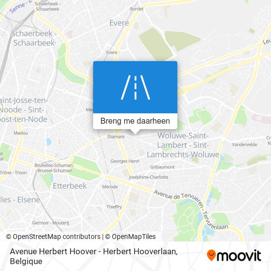 Avenue Herbert Hoover - Herbert Hooverlaan kaart