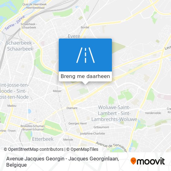 Avenue Jacques Georgin - Jacques Georginlaan kaart