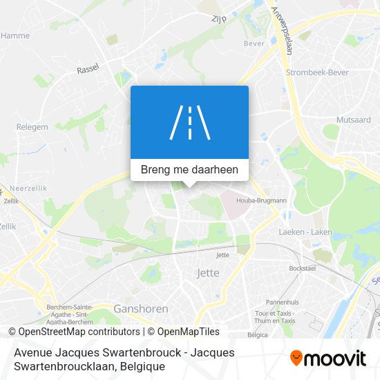 Avenue Jacques Swartenbrouck - Jacques Swartenbroucklaan kaart