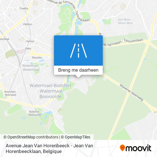 Avenue Jean Van Horenbeeck - Jean Van Horenbeecklaan kaart