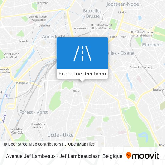 Avenue Jef Lambeaux - Jef Lambeauxlaan kaart