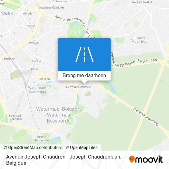Avenue Joseph Chaudron - Joseph Chaudronlaan kaart