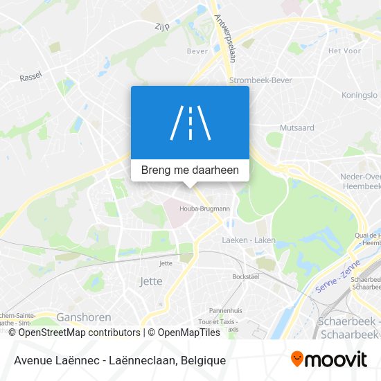 Avenue Laënnec - Laënneclaan kaart