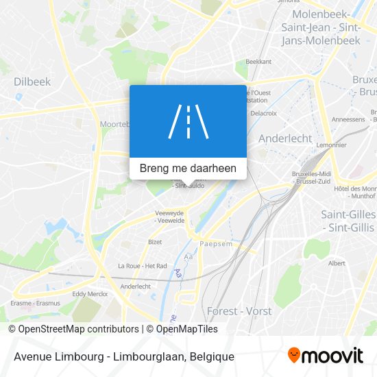 Avenue Limbourg - Limbourglaan kaart