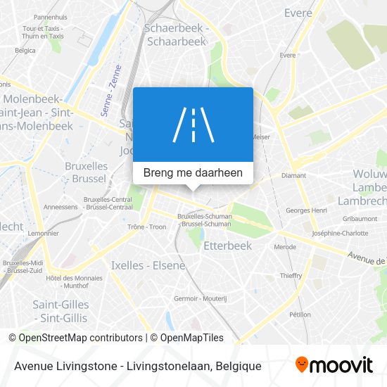 Avenue Livingstone - Livingstonelaan kaart