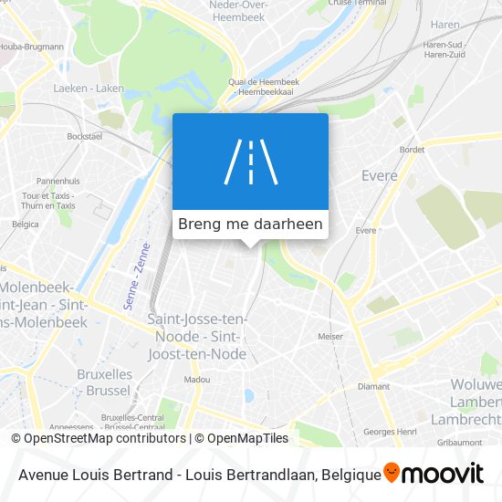 Avenue Louis Bertrand - Louis Bertrandlaan kaart