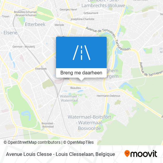 Avenue Louis Clesse - Louis Clesselaan kaart