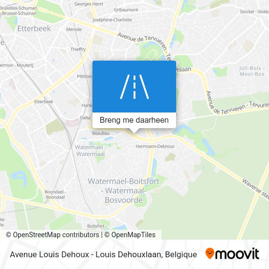 Avenue Louis Dehoux - Louis Dehouxlaan kaart