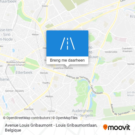 Avenue Louis Gribaumont - Louis Gribaumontlaan kaart