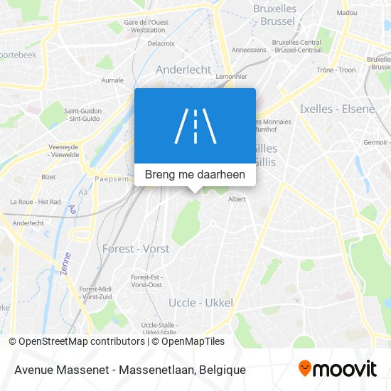 Avenue Massenet - Massenetlaan kaart