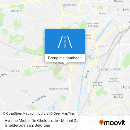 Avenue Michel De Ghelderode - Michel De Ghelderodelaan kaart