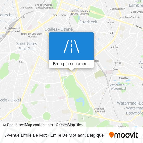 Avenue Émile De Mot - Émile De Motlaan kaart
