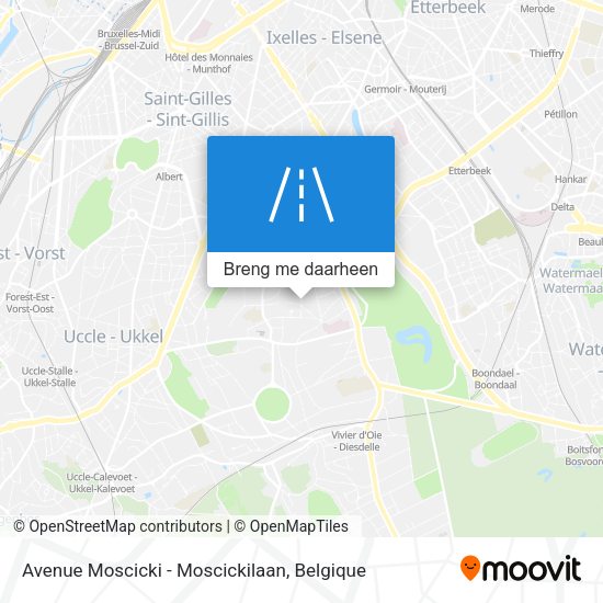Avenue Moscicki - Moscickilaan kaart
