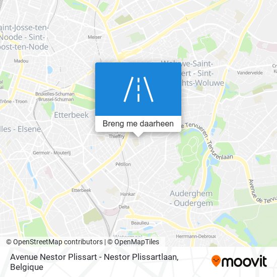 Avenue Nestor Plissart - Nestor Plissartlaan kaart