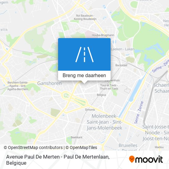 Avenue Paul De Merten - Paul De Mertenlaan kaart