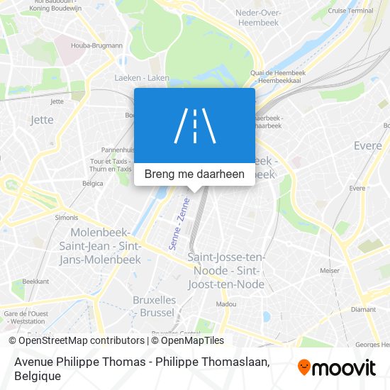 Avenue Philippe Thomas - Philippe Thomaslaan kaart