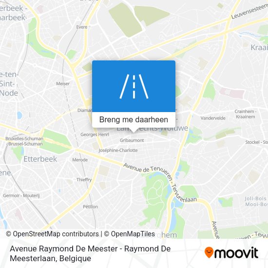 Avenue Raymond De Meester - Raymond De Meesterlaan kaart