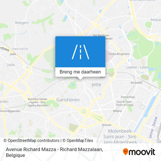 Avenue Richard Mazza - Richard Mazzalaan kaart