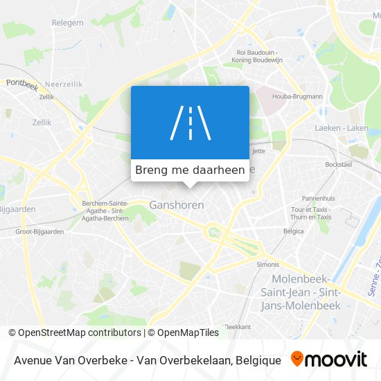Avenue Van Overbeke - Van Overbekelaan kaart