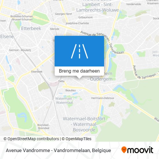 Avenue Vandromme - Vandrommelaan kaart