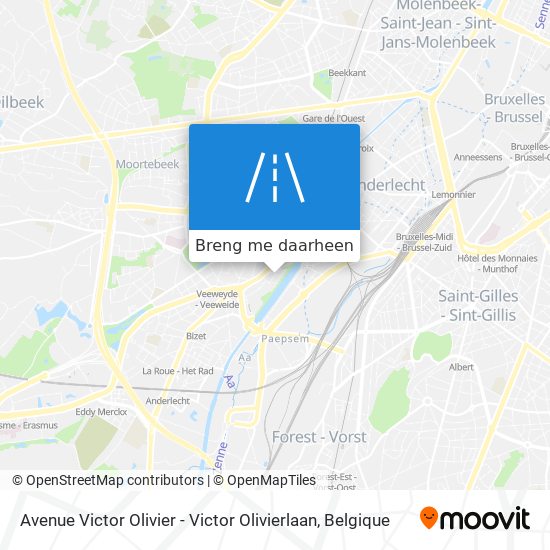 Avenue Victor Olivier - Victor Olivierlaan kaart