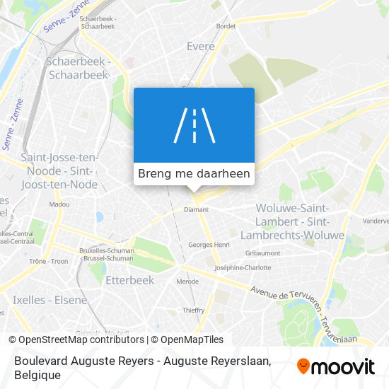 Boulevard Auguste Reyers - Auguste Reyerslaan kaart