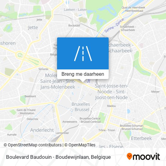 Boulevard Baudouin - Boudewijnlaan kaart
