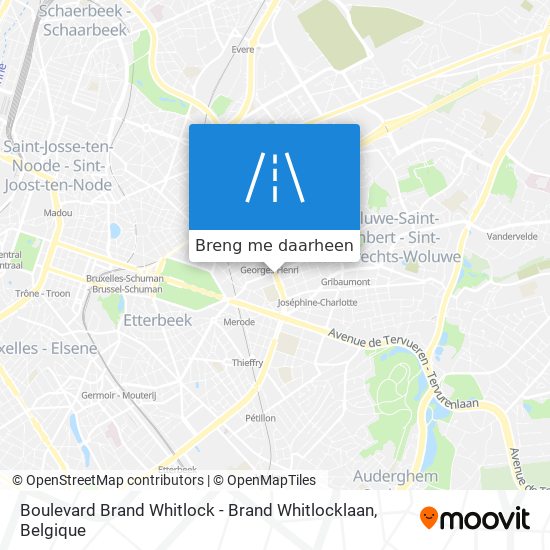 Boulevard Brand Whitlock - Brand Whitlocklaan kaart