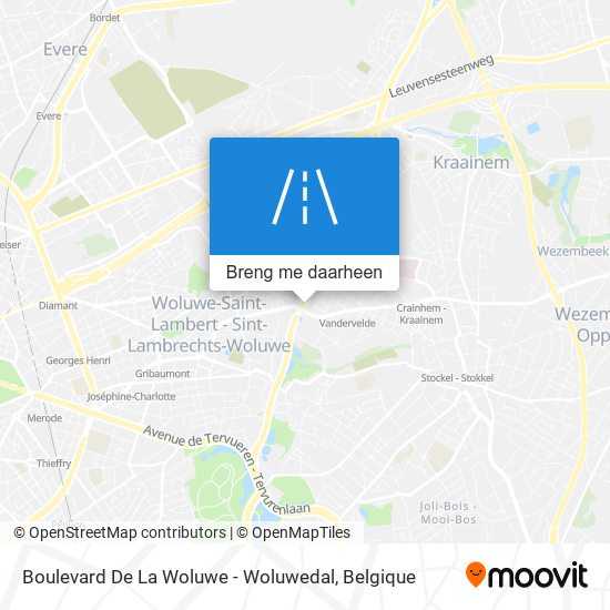 Boulevard De La Woluwe - Woluwedal kaart