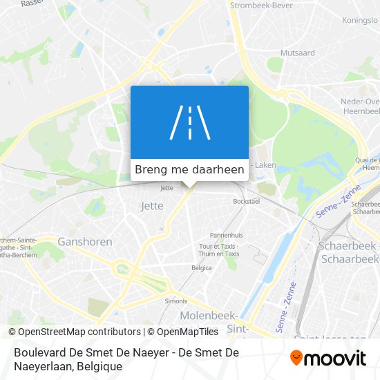 Boulevard De Smet De Naeyer - De Smet De Naeyerlaan kaart