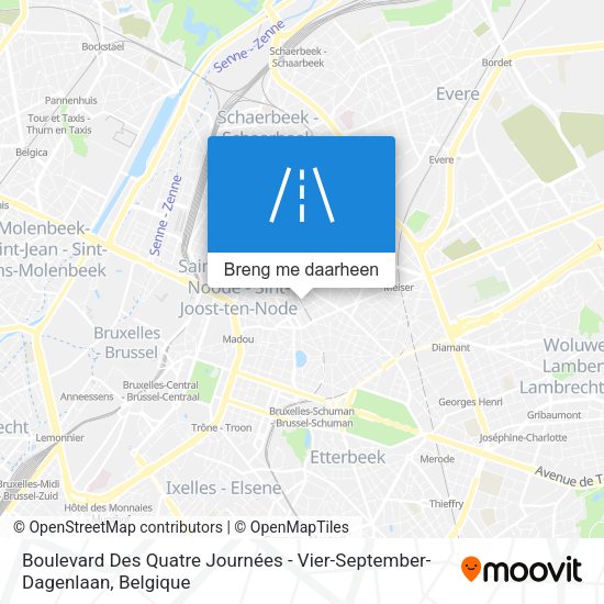 Boulevard Des Quatre Journées - Vier-September-Dagenlaan kaart