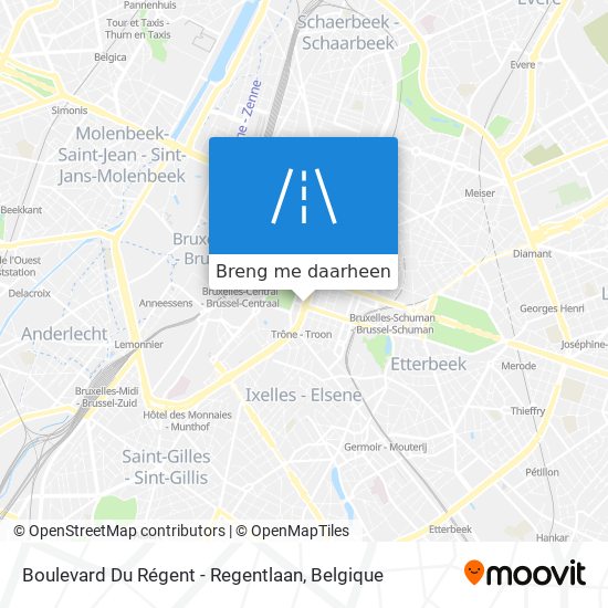 Boulevard Du Régent - Regentlaan kaart