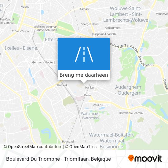 Boulevard Du Triomphe - Triomflaan kaart