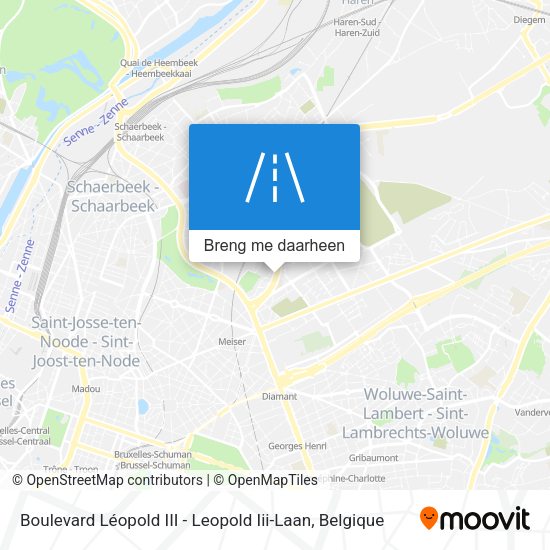 Boulevard Léopold III - Leopold Iii-Laan kaart
