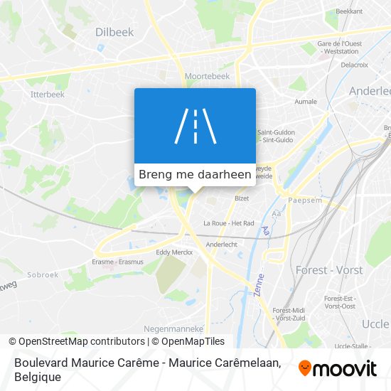 Boulevard Maurice Carême - Maurice Carêmelaan kaart