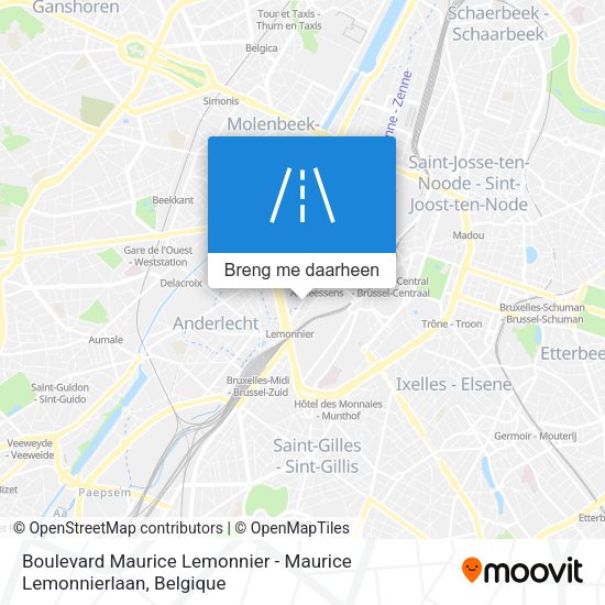 Boulevard Maurice Lemonnier - Maurice Lemonnierlaan kaart