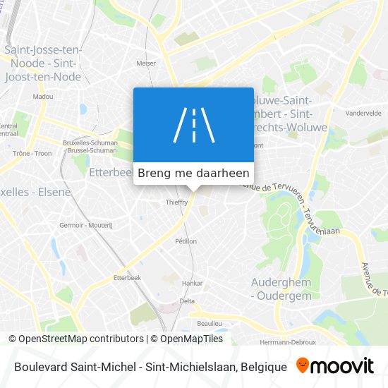 Boulevard Saint-Michel - Sint-Michielslaan kaart