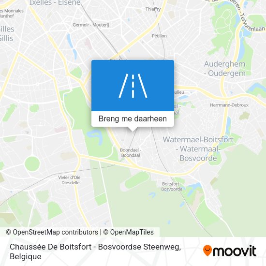 Chaussée De Boitsfort - Bosvoordse Steenweg kaart
