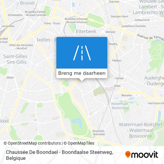 Chaussée De Boondael - Boondaalse Steenweg kaart